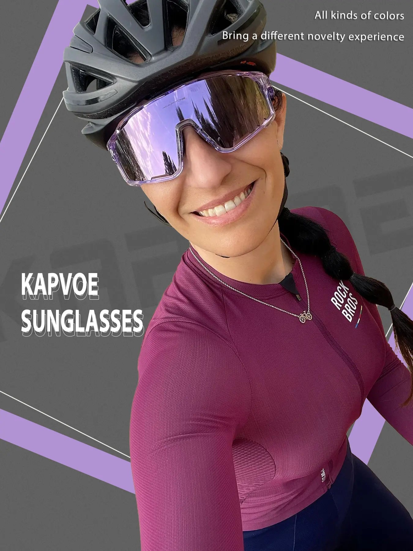 KAPVOE Fashion Sports Eyewear for Outdoor Activities – Unisex Cycling and Hiking Glasses