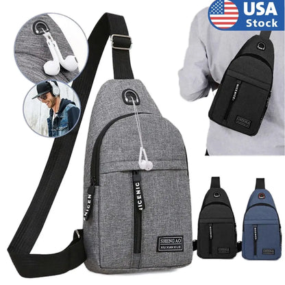 Men's Sling Bag - Crossbody Chest Pack for Sports and Travel