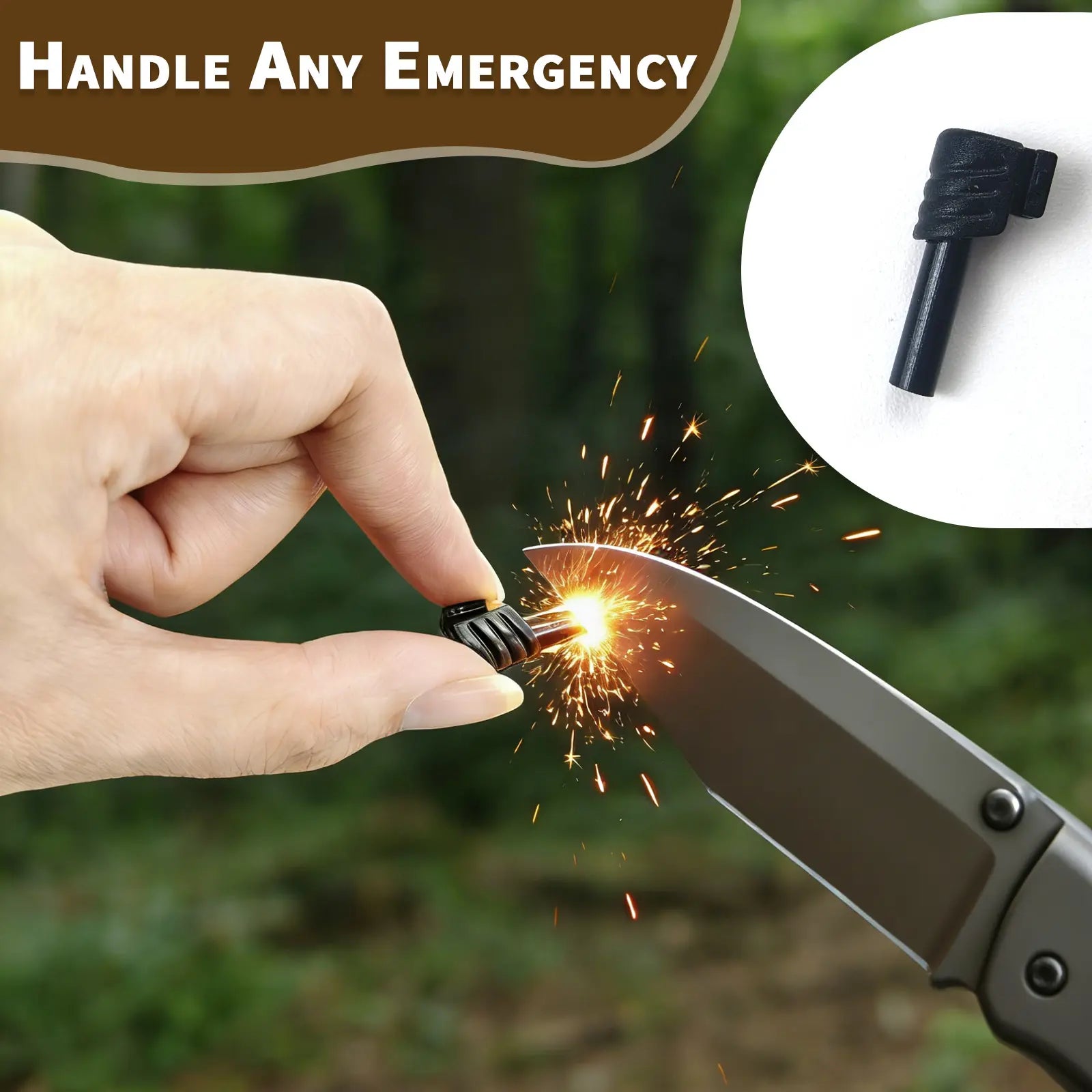 5-in-1 Multifunctional Disposable Paracord Bracelet - Fire Starter, Whistle, Compass, Mini Saw - Essential Outdoor Survival Gear for Hiking and Bushcraft Camping