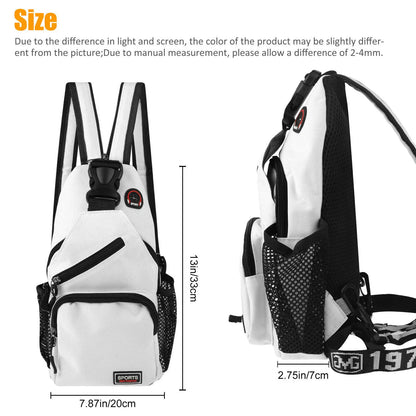 Waterproof Crossbody Chest Pack Sling Backpack for Travel - Unisex Black
