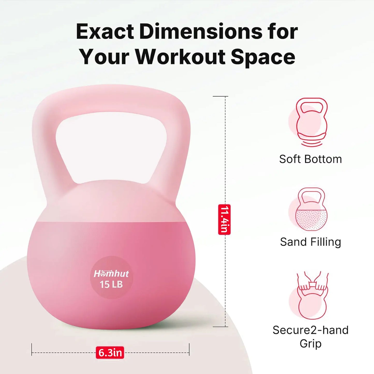 Soft Kettlebell with Handle - Premium Home Gym Equipment for Strength Conditioning and Core Training