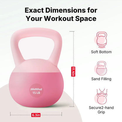 Soft Kettlebell with Handle - Premium Home Gym Equipment for Strength Conditioning and Core Training