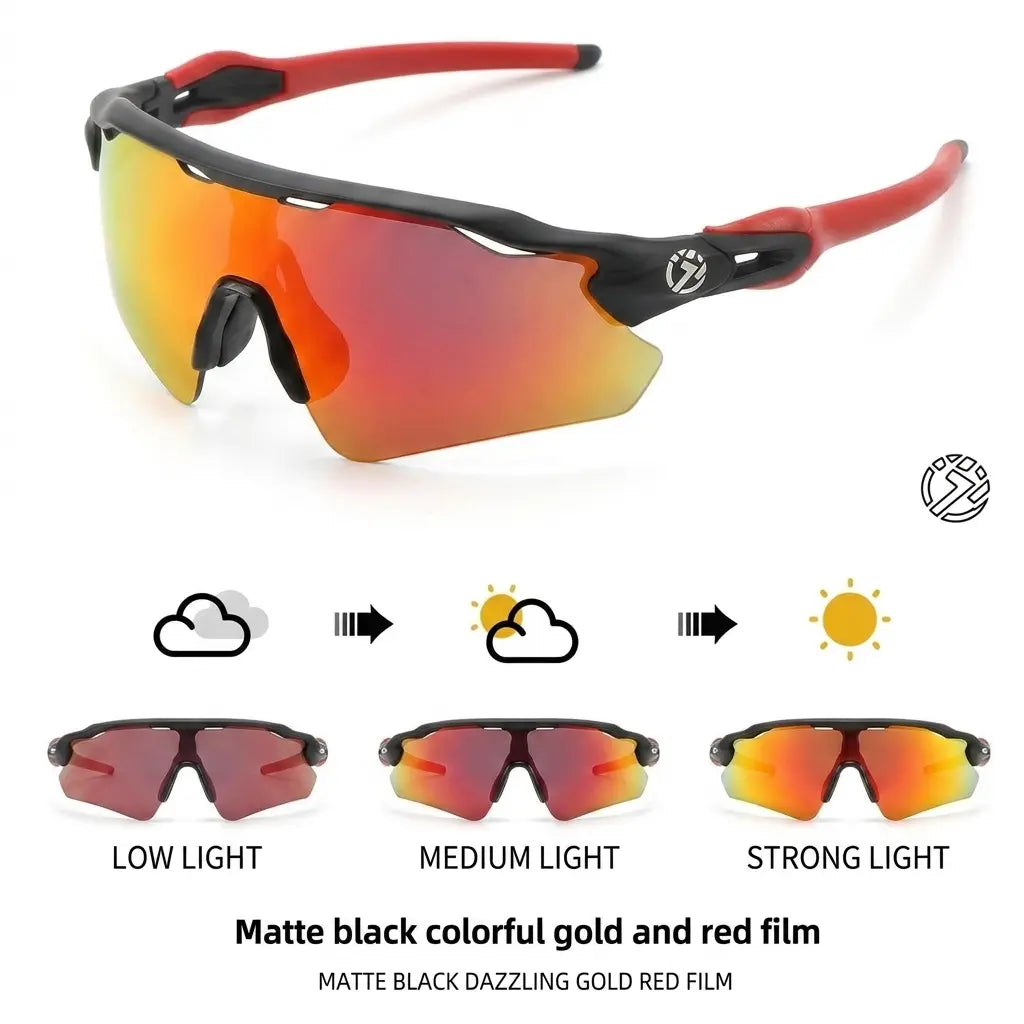 Polarized UV400 Sports Sunglasses for Men and Women, Lightweight TR90 Frame, Windproof Anti-Glare Design for Cycling, Running, Hiking, Camping, Fishing, Driving, Golf, and Outdoor Activities