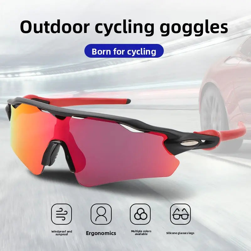 Polarized UV400 Sports Sunglasses for Men and Women, Lightweight TR90 Frame, Windproof Anti-Glare Design for Cycling, Running, Hiking, Camping, Fishing, Driving, Golf, and Outdoor Activities