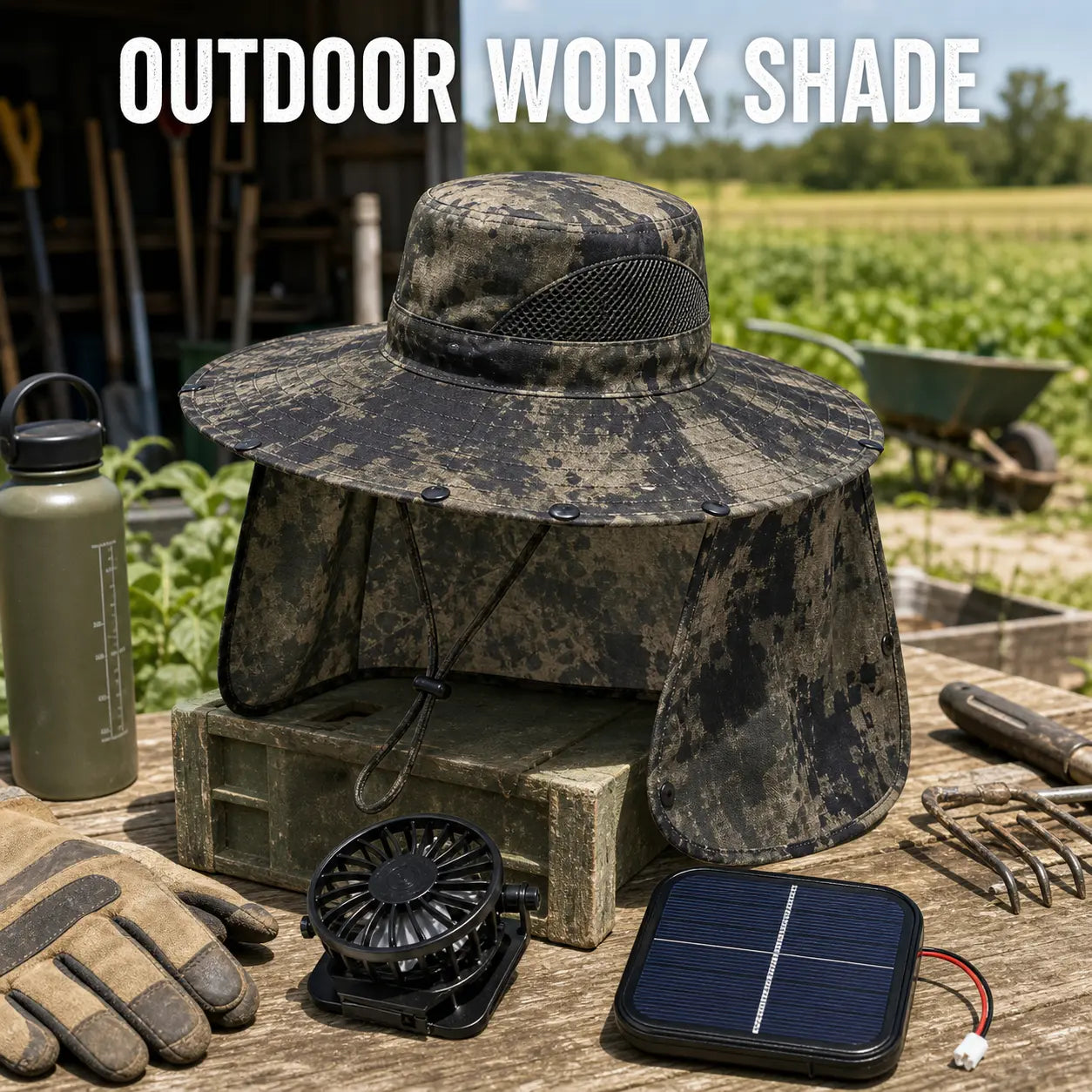 Modular Solar-Powered Cooling Hat with Built-In Rechargeable Fan - Lightweight Waterproof Sunshade Cap for Outdoor Activities and Sports Events