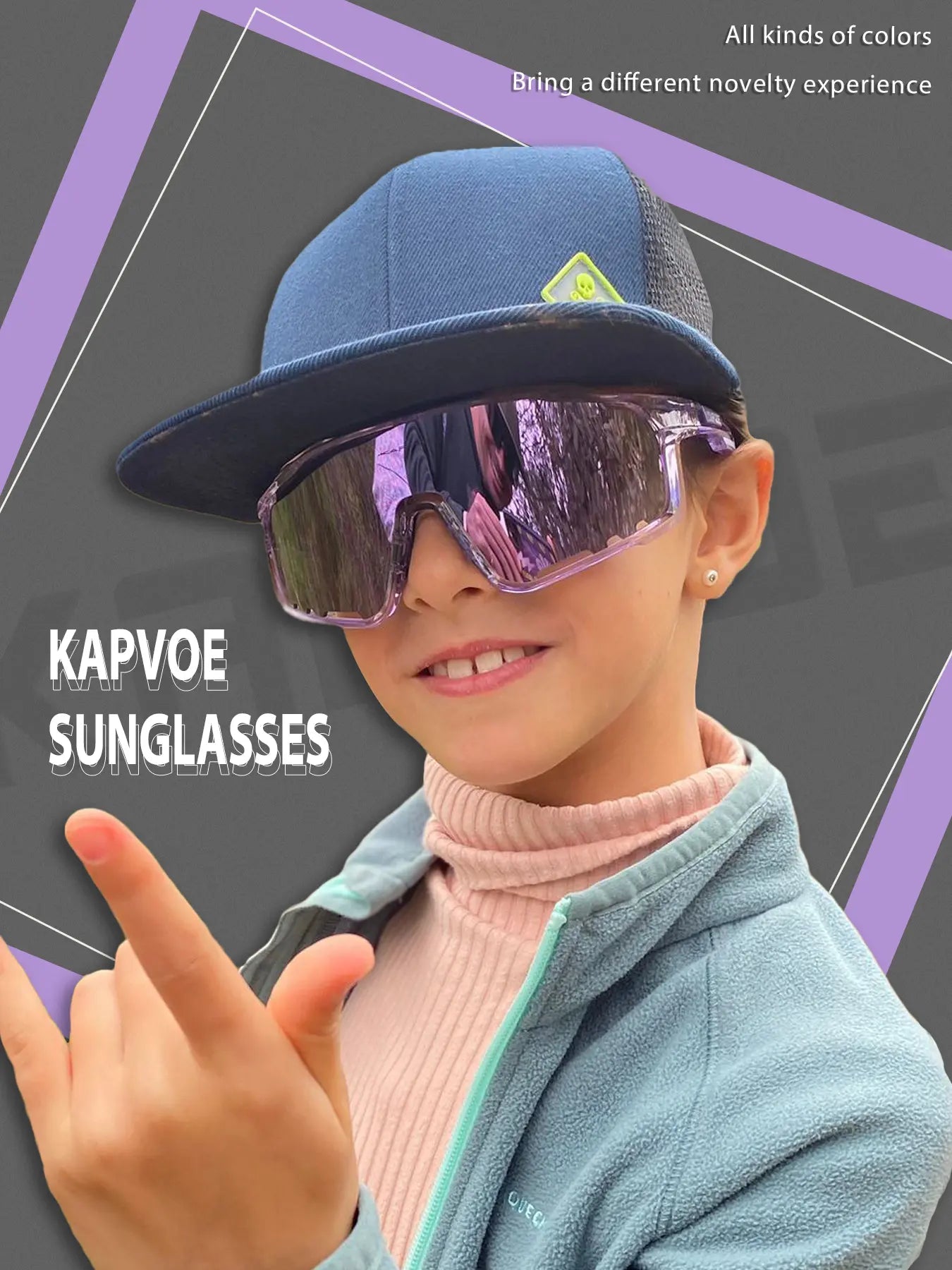 KAPVOE Fashion Sports Eyewear for Outdoor Activities – Unisex Cycling and Hiking Glasses