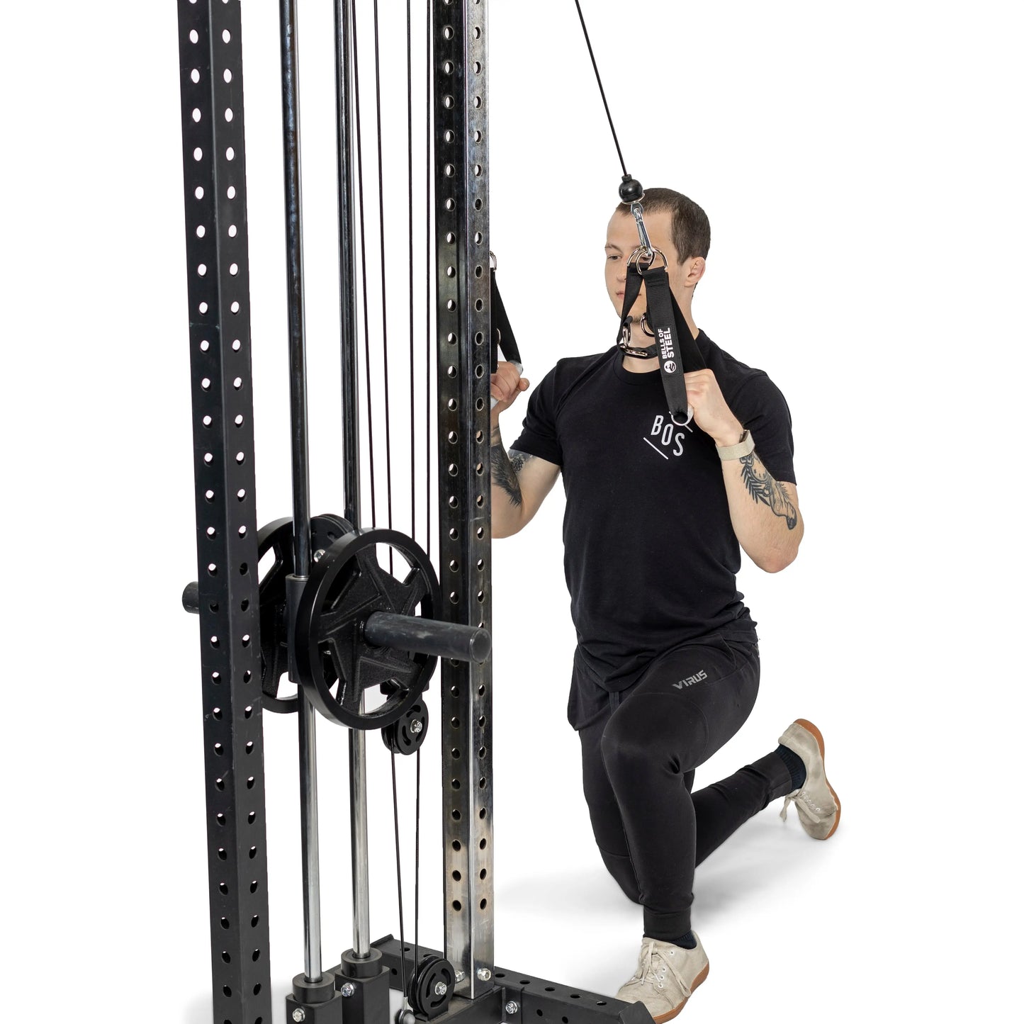 Rustproof Aluminum Gym Handles with Adjustable Straps and Smooth Rotation for Cable Machines, Chest Flys, and Shoulder Raises