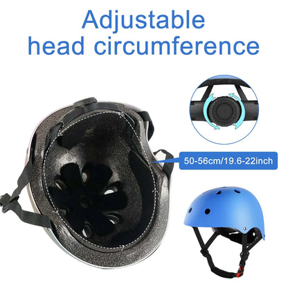 7-Piece Youth Protective Gear Set - Adjustable Helmet with Knee, Elbow, and Wrist Pads for Skateboarding, Biking, and Scootering (Ages 6-12)
