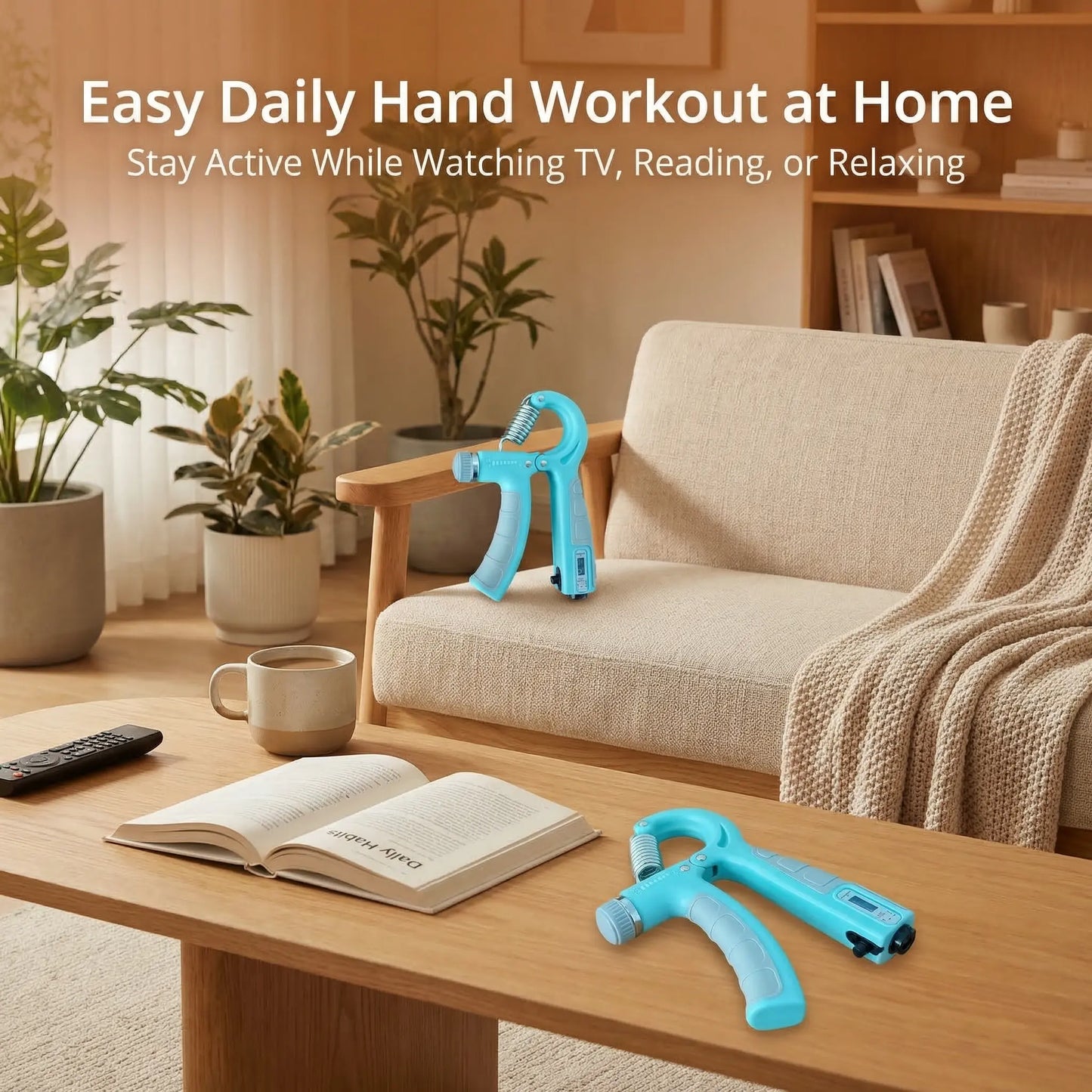 Adjustable Resistance Grip Strength Trainer (11-132 Lbs / 5-60 Kg) - 2-Pack Forearm and Hand Exerciser for Muscle Development, Injury Rehabilitation, and Office Relaxation