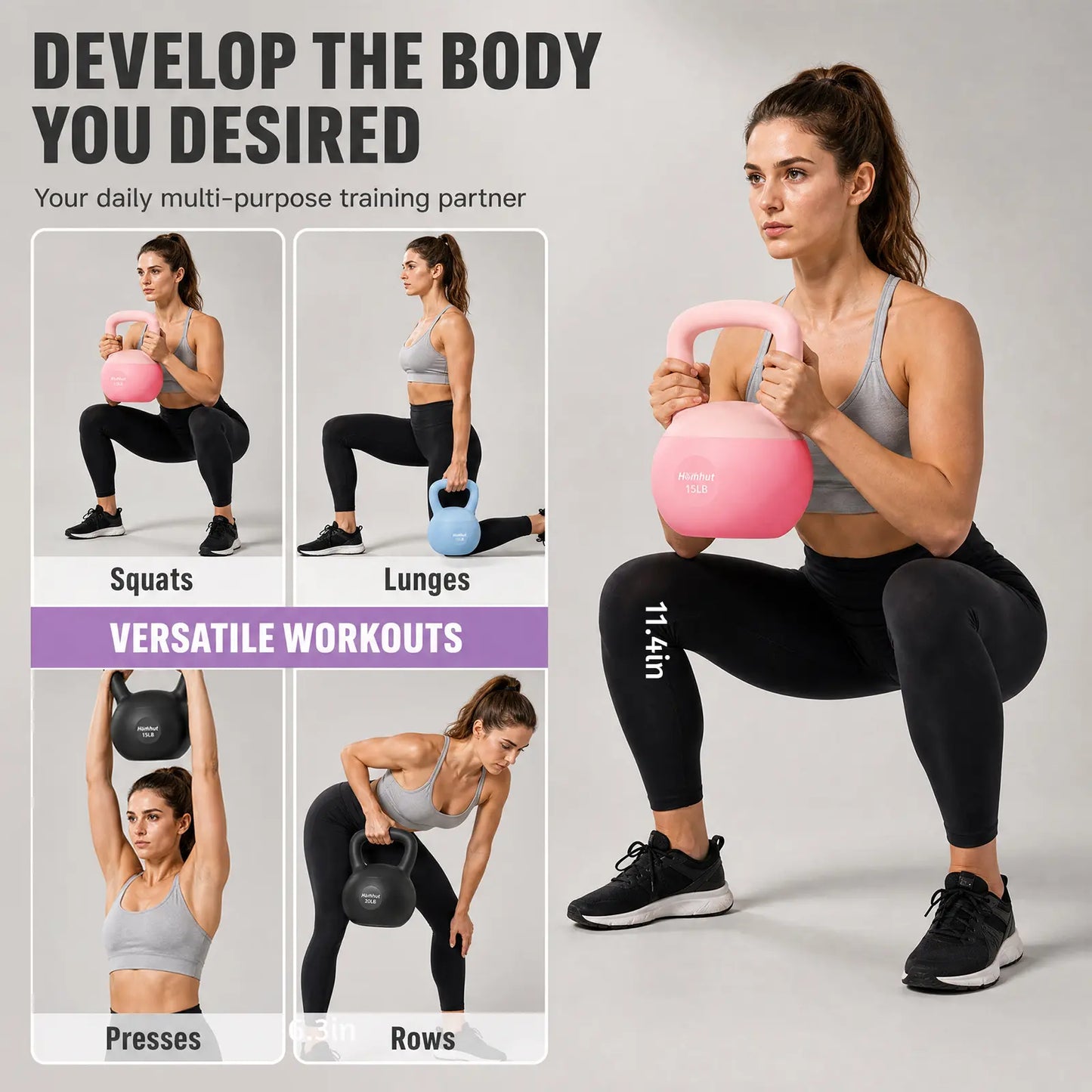 Soft Kettlebell with Handle - Premium Home Gym Equipment for Strength Conditioning and Core Training
