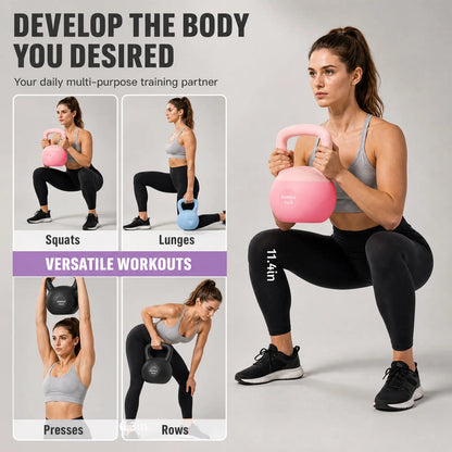 Soft Kettlebell with Handle - Premium Home Gym Equipment for Strength Conditioning and Core Training