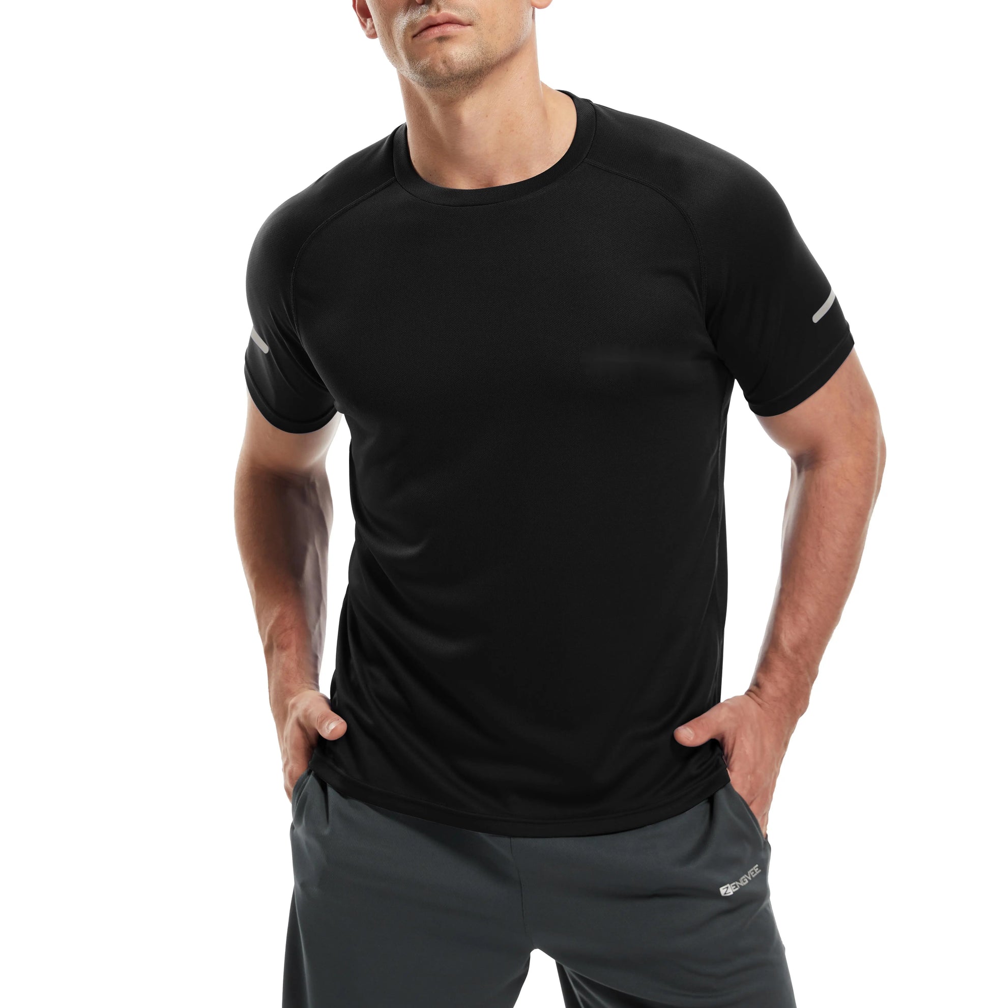 Men's Plus Size 3-Piece Athletic Workout Shirts - Quick-Drying, Moisture-Wicking Short Sleeve Mesh T-Shirts