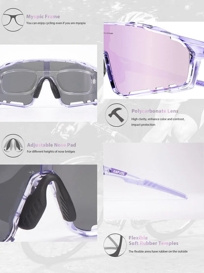 KAPVOE Fashion Sports Eyewear for Outdoor Activities – Unisex Cycling and Hiking Glasses