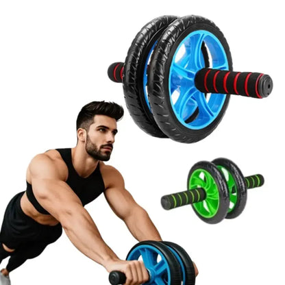 Double Wheel Abs Roller - Silent Dual-Wheel Core Trainer for Abdominal Strength and Waist Conditioning, Compact Home Fitness Equipment Ideal for Core Workouts, Perfect Father's Day Gift