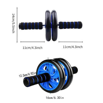 Double Wheel Abs Roller - Silent Dual-Wheel Core Trainer for Abdominal Strength and Waist Conditioning, Compact Home Fitness Equipment Ideal for Core Workouts, Perfect Father's Day Gift