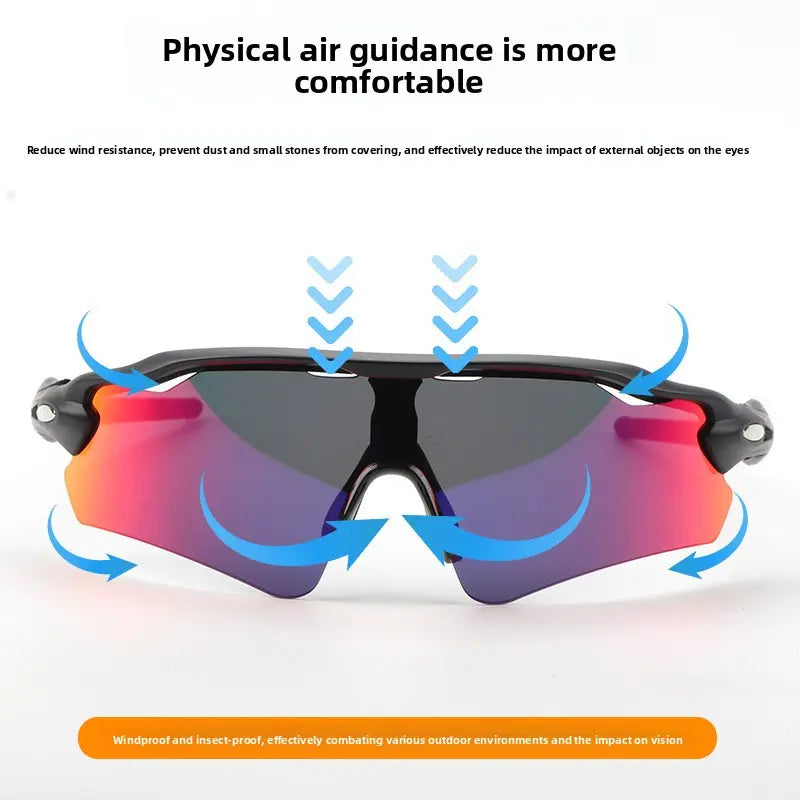 Polarized UV400 Sports Sunglasses for Men and Women, Lightweight TR90 Frame, Windproof Anti-Glare Design for Cycling, Running, Hiking, Camping, Fishing, Driving, Golf, and Outdoor Activities