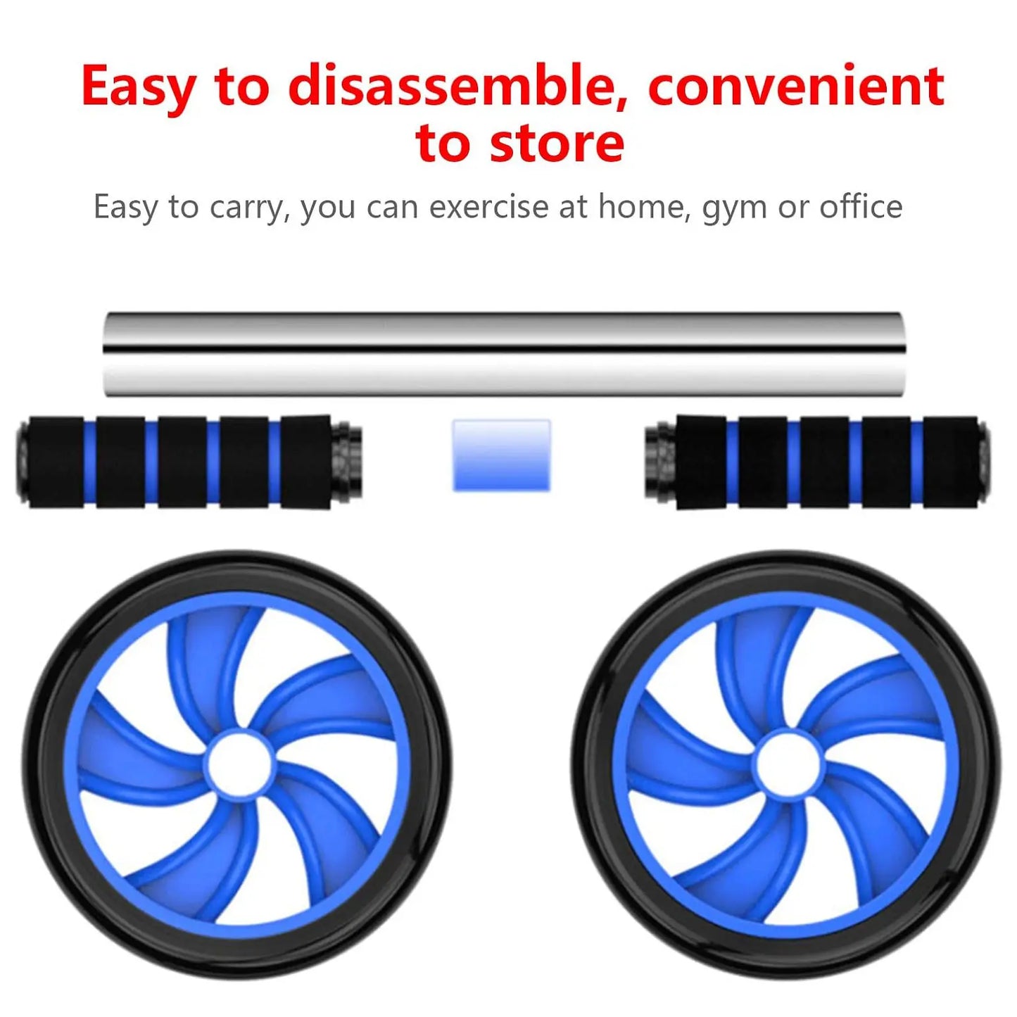 Double Wheel Abs Roller - Silent Dual-Wheel Core Trainer for Abdominal Strength and Waist Conditioning, Compact Home Fitness Equipment Ideal for Core Workouts, Perfect Father's Day Gift