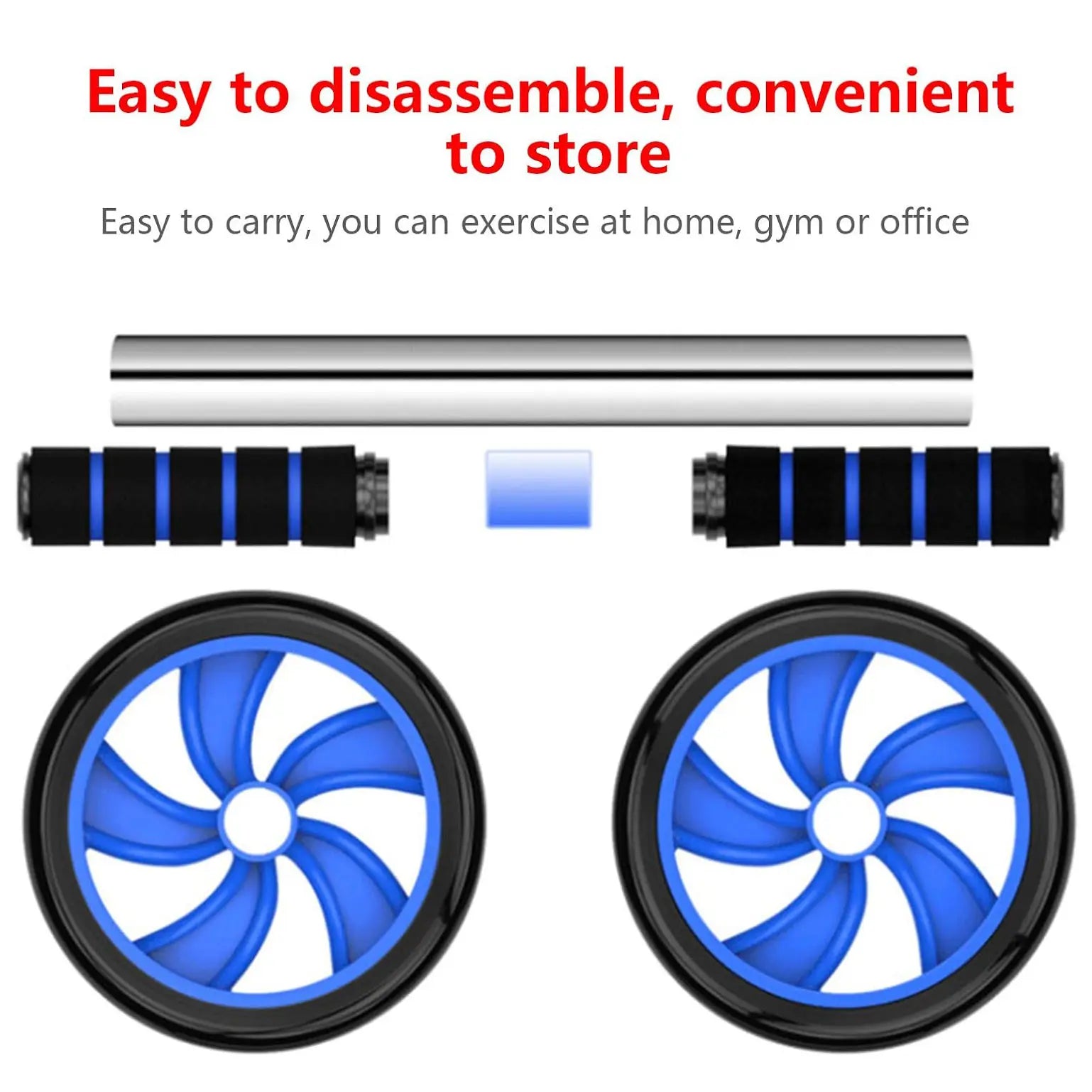 Double Wheel Abs Roller - Silent Dual-Wheel Core Trainer for Abdominal Strength and Waist Conditioning, Compact Home Fitness Equipment Ideal for Core Workouts, Perfect Father's Day Gift