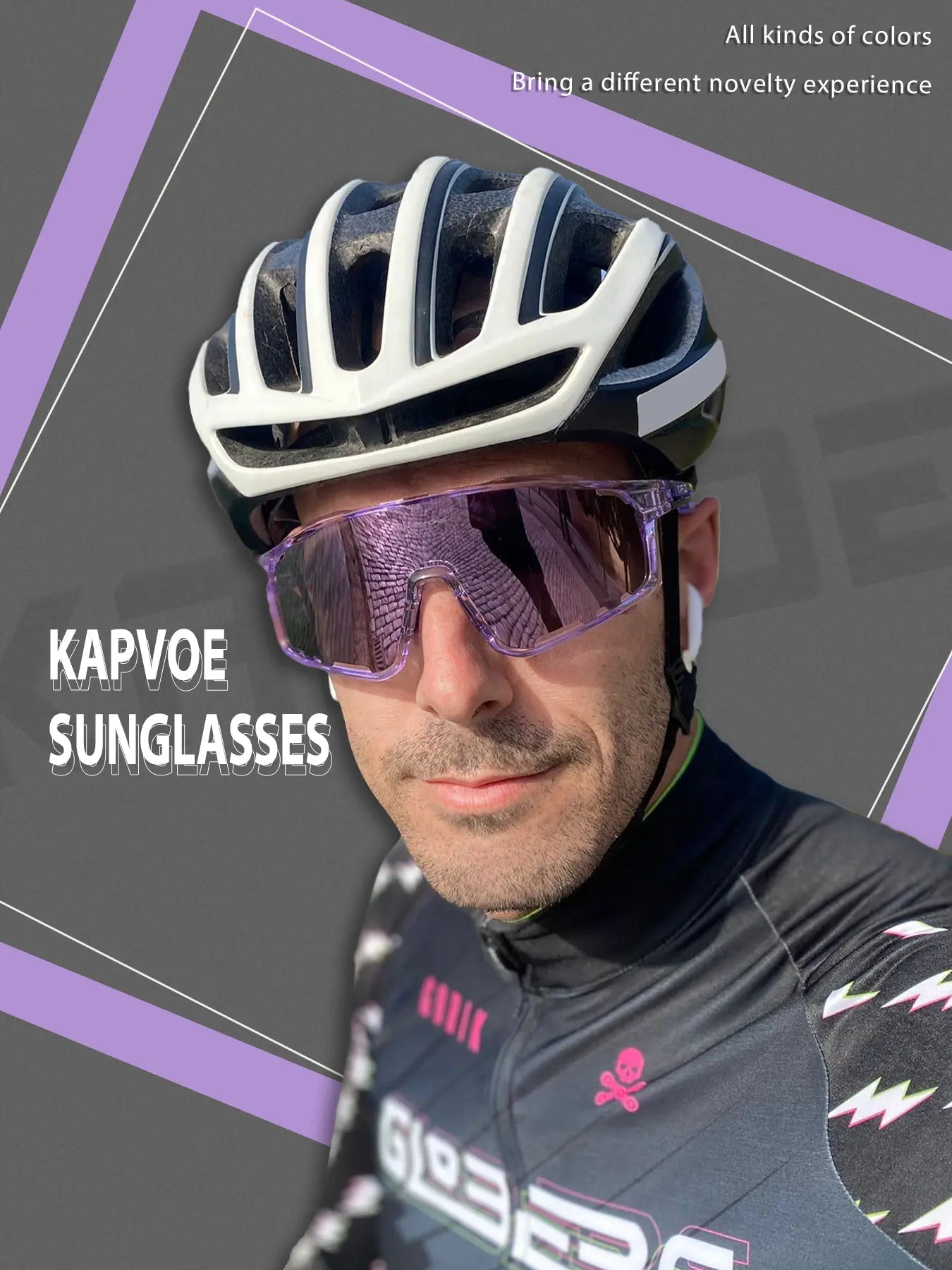 KAPVOE Fashion Sports Eyewear for Outdoor Activities – Unisex Cycling and Hiking Glasses