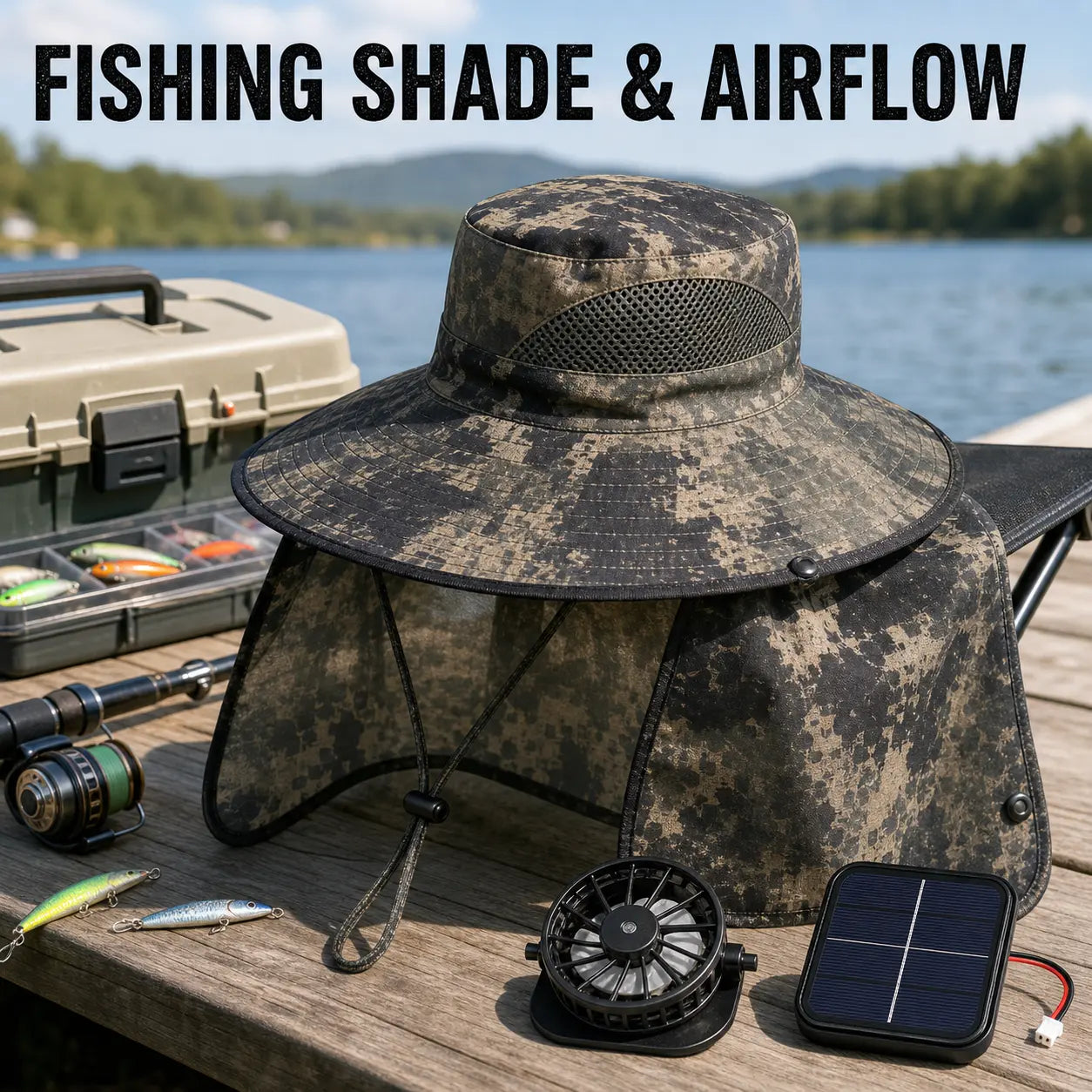 Modular Solar-Powered Cooling Hat with Built-In Rechargeable Fan - Lightweight Waterproof Sunshade Cap for Outdoor Activities and Sports Events