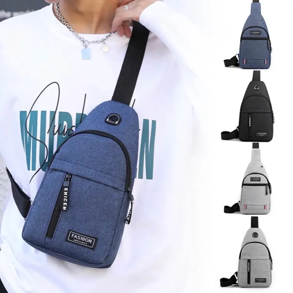 Men's Sling Bag - Crossbody Chest Pack for Sports and Travel