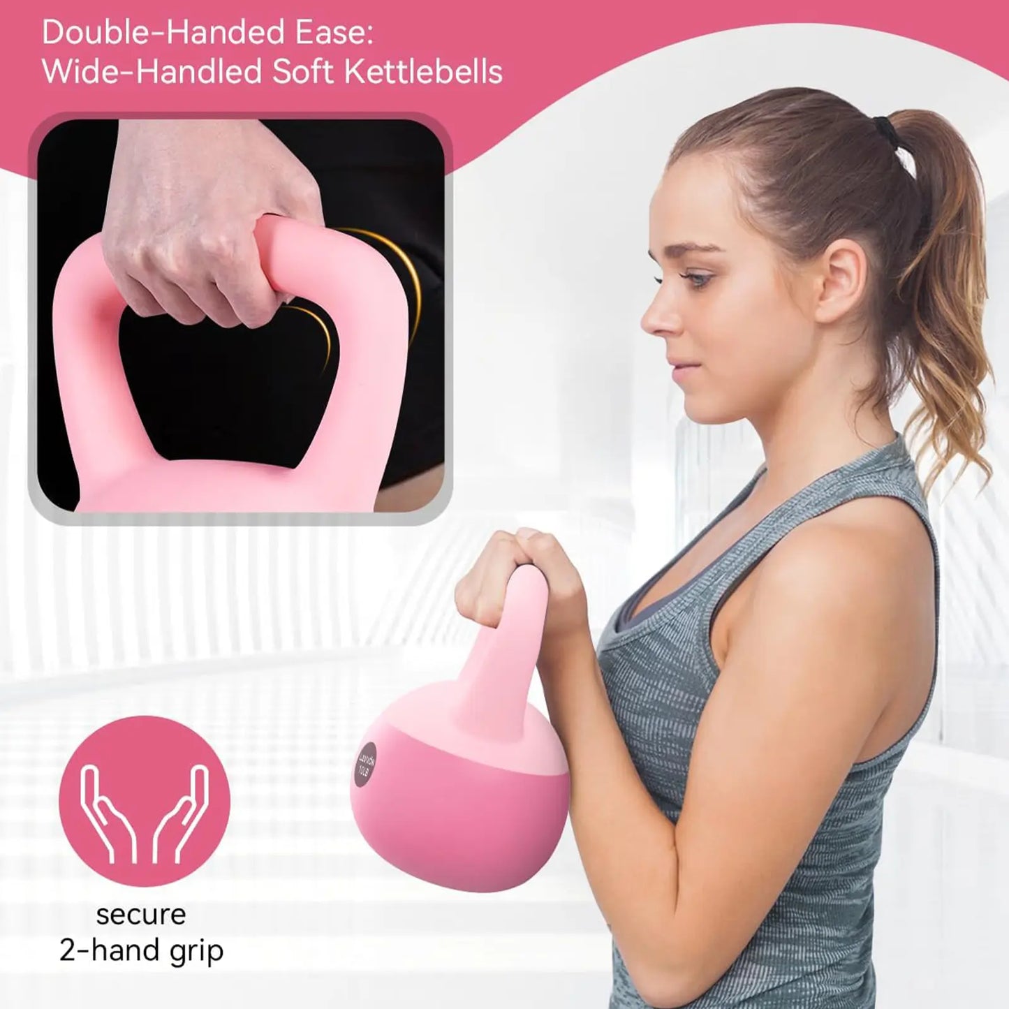 Soft Kettlebell with Handle - Premium Home Gym Equipment for Strength Conditioning and Core Training