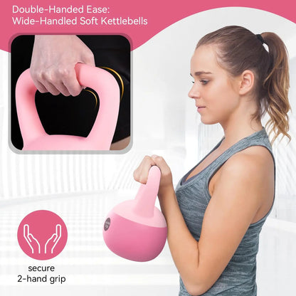 Soft Kettlebell with Handle - Premium Home Gym Equipment for Strength Conditioning and Core Training