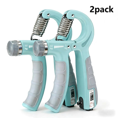 Adjustable Resistance Grip Strength Trainer (11-132 Lbs / 5-60 Kg) - 2-Pack Forearm and Hand Exerciser for Muscle Development, Injury Rehabilitation, and Office Relaxation