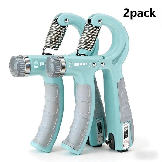Adjustable Resistance Grip Strength Trainer (11-132 Lbs / 5-60 Kg) - 2-Pack Forearm and Hand Exerciser for Muscle Development, Injury Rehabilitation, and Office Relaxation